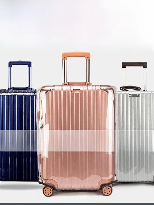 Thiened Transparent Waterproof Travel Lage Protection Cover Dustproof Suitcase Cover for Che-In Baggage with Puller