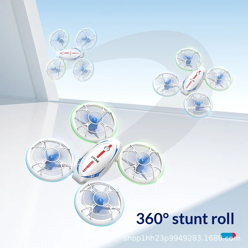 Entrenador de drones con luces LED, mini avión RC, cuadricóptero, juguete volador para niños principiantes, fácil control, avión interior y exterior