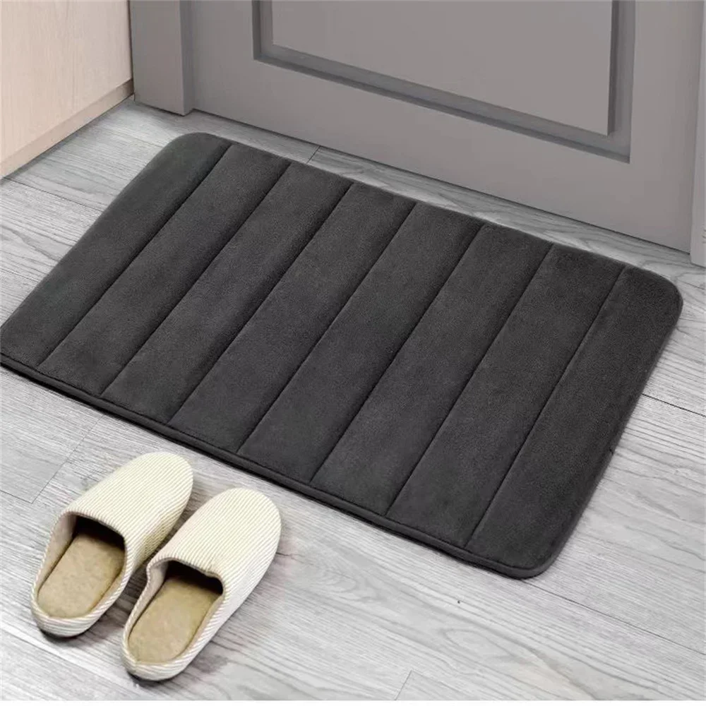 Super Absorbent Bath Mat Non Slip Rugs Bathroom Carpets Bedroom Toilet Floor Shower Rug Home Decor Soft Memory Foam Floor Mat