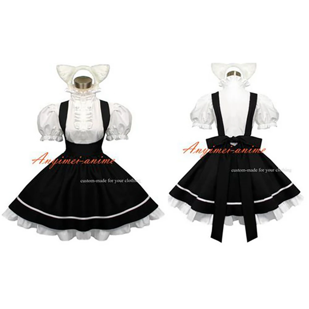 fondcosplay An Cafe Bou black cotton dress Visual J rock Outfit white shirt Cosplay Costume CD/TV[G404]