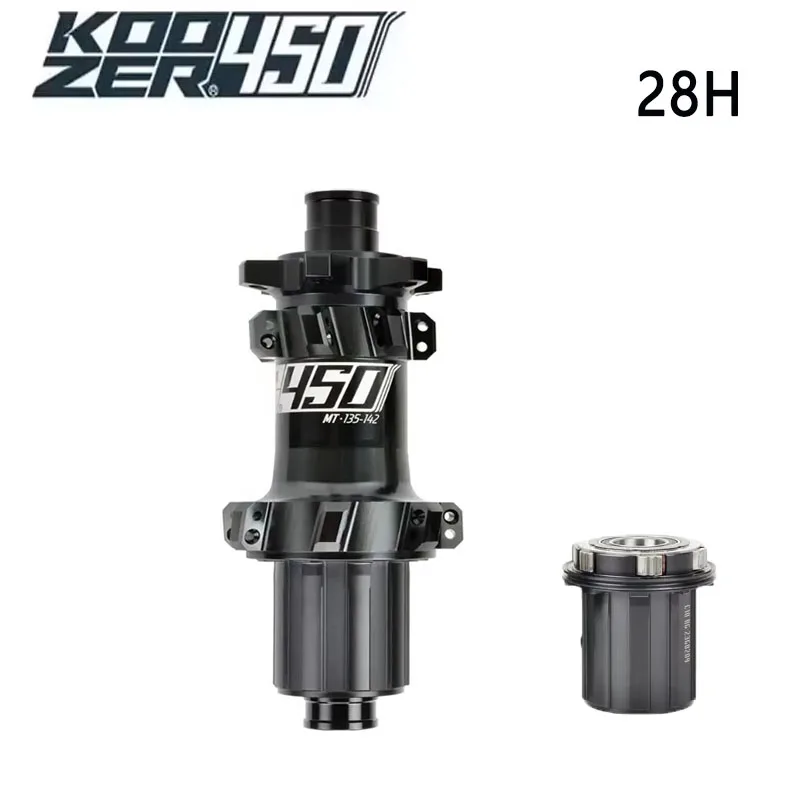 Koozer 450 rear 28 Holes Straight Pull 6 Bolts CR-MO Steel Axle 5x135 10x135 12x142 HG XD MS 11 12s  MTB Bicycle Hubs Bike Parts