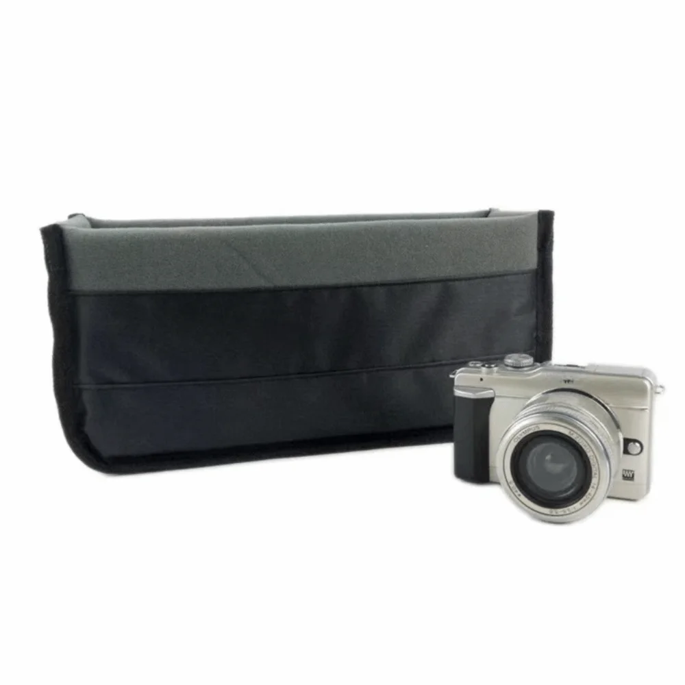 Portable Waterproof Camera Insert Case Interior Padding 3 Grids DSLR Camera Case SLR Camera Case DSLR Camera