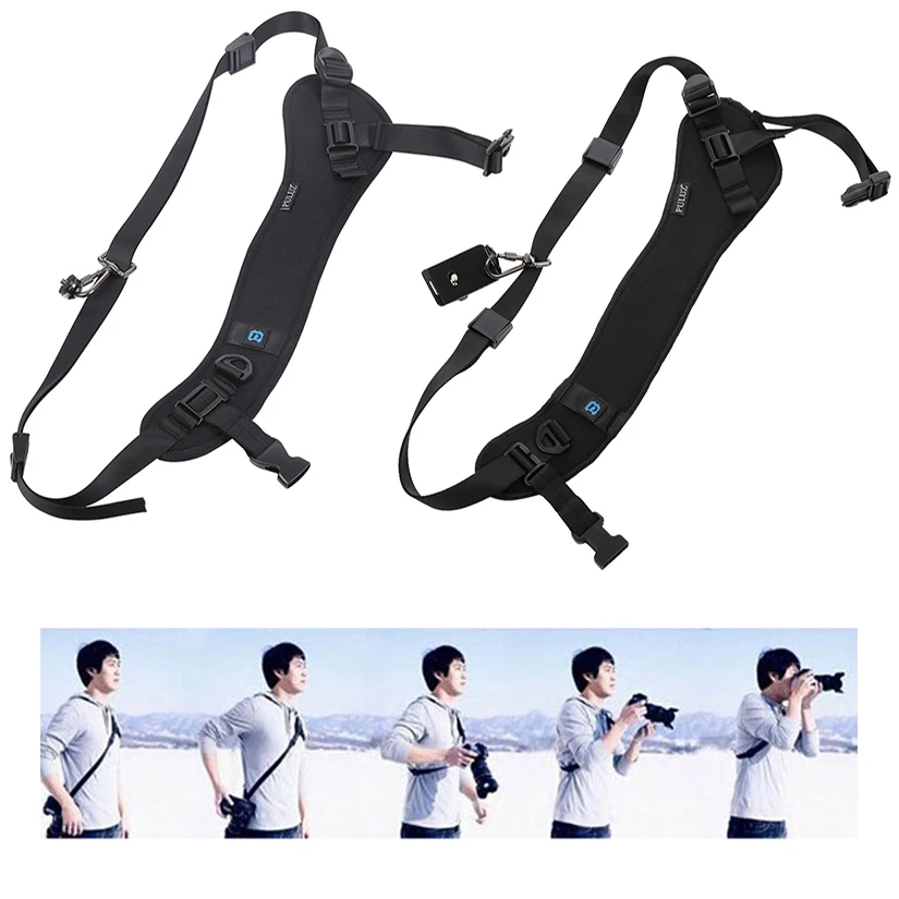 Shoulder Neck Strap with 1/4inch Screw Quick Release Plate for Canon Nikon Sony DSLR for Gopro Hero DJI OSMO Insta SJcam Cameras