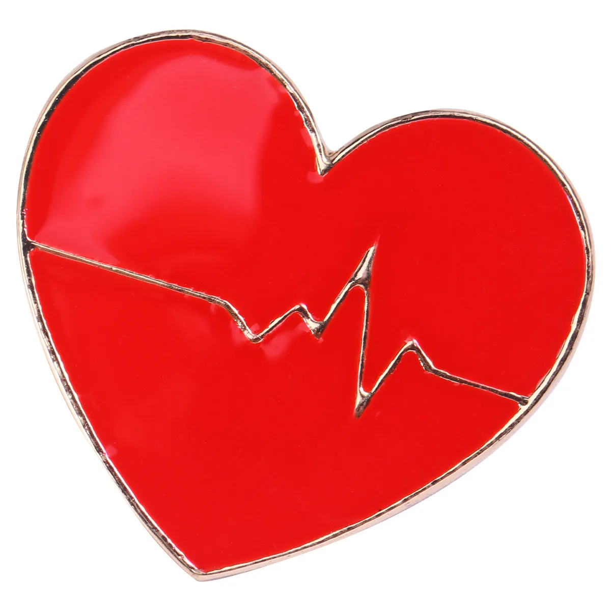 2Pcs Love Heart Brooch Creative Alloy Nurse Breastpin Fashion Accessories Party Clothes Decoration Chic Gift for Women Girls
