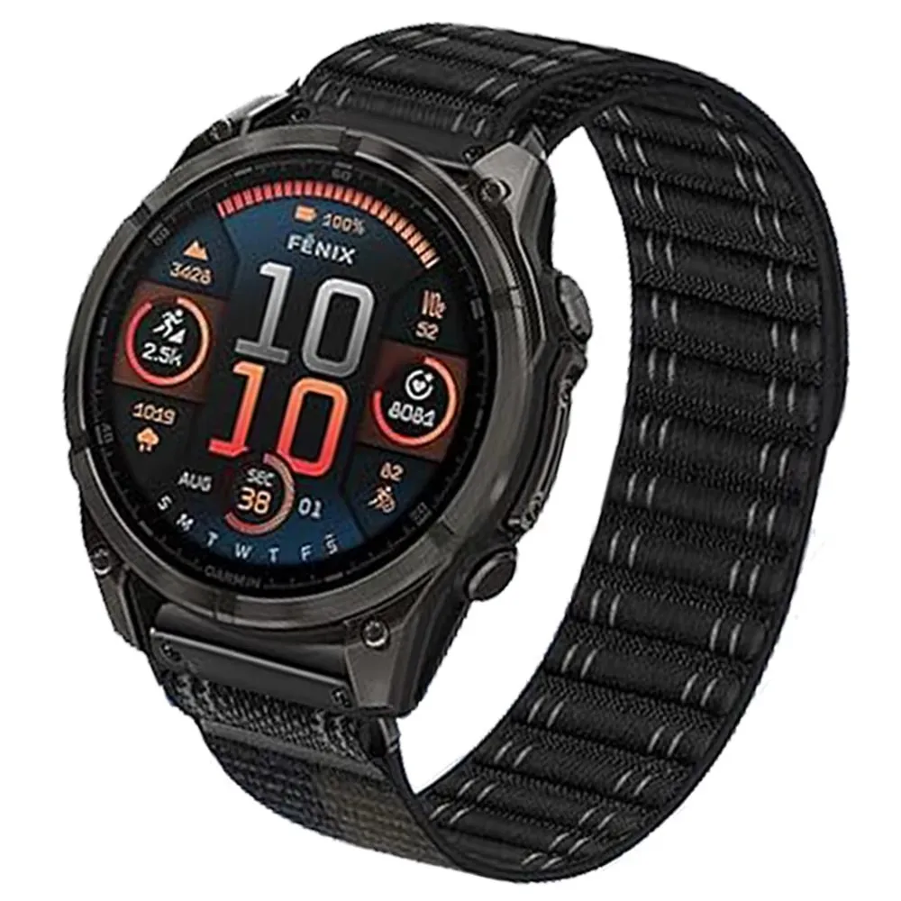 Cinturino sportivo in nylon per Garmin Fenix 8 E 7 7X 6 6X 5X Plus/Epix Pro Gen 2 47mm 51mm/TACTIX/Enduro 3 QuickFit 26mm 22mm cinturino