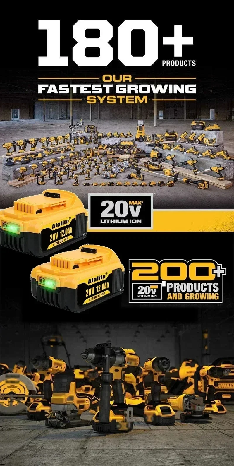 Oryginalny 18V/20 Volt MAX 6.0Ah 8.0Ah DCB200 wymienny akumulator litowo-jonowy do DeWalt DCB205 DCB201 DCB203 akumulatory do elektronarzędzi