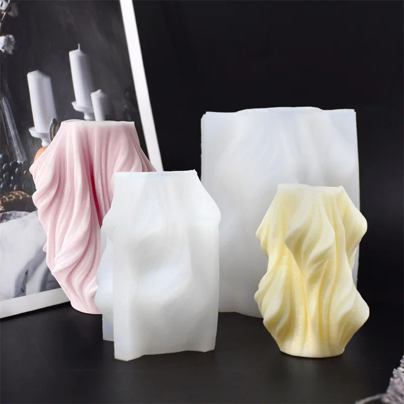 Wave Twisted Bar Aromatherapy Candle Mould DIY Three-Dimensional Decoration Gypsum Resin Mold