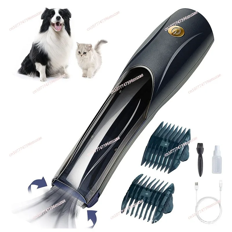 Pet Vacuum Hair Clipper With Suction USB Rechargeable Electric Dog Cat Hair Trimmer Low Noise Pet Hair Remover Grooming Tool view 2