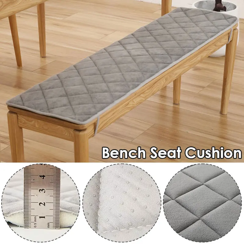 Autumn Winter Thicken Plush Long Bench Cushion Chair Mat Soft Seat Pad Long Bench Cushion Cover Wood Sofa Card Seat Cushion