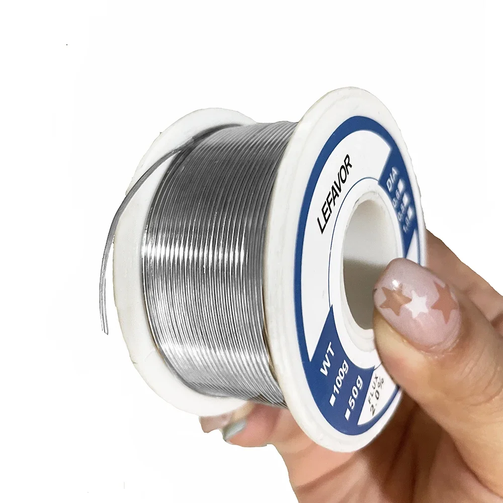 0.8mm 1.0mm 20g 50g 100g Soldering Tin Wire Tin Melt Rosin Core Solder Soldering Wire Roll No-clean FLUX 2.0%