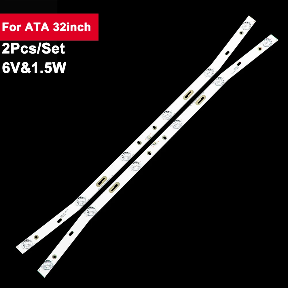 

2Pcs/set 595mm 32'' LED Backlight TV Repair Parts ATA 32inch 595mm 6LED 6V 1.5W MS-L1084 TCL SH-32A 3261 MS-L1084 TV Accessories