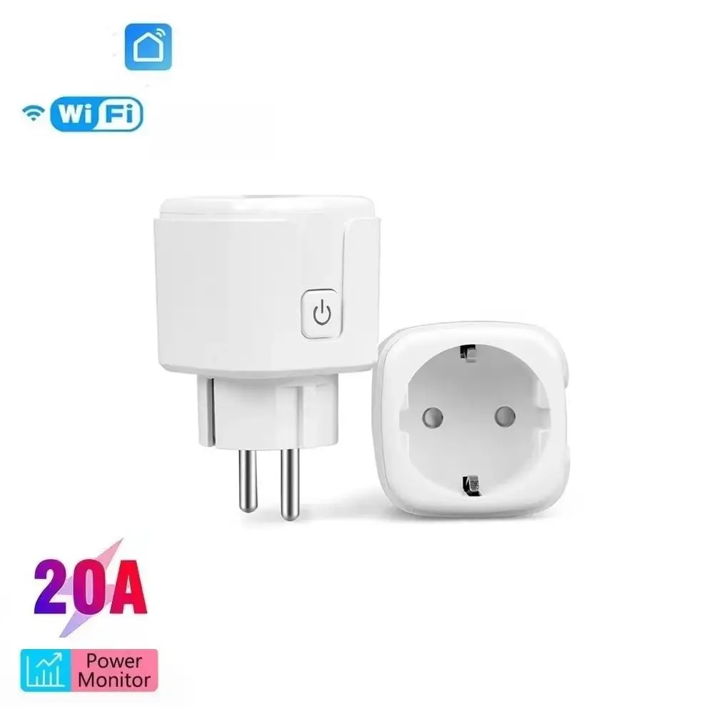 

2025 EU/UK Smart Plug 16/20 a Remote Control WiFi Socket Smart Life Power Monitoring Power Outlet
