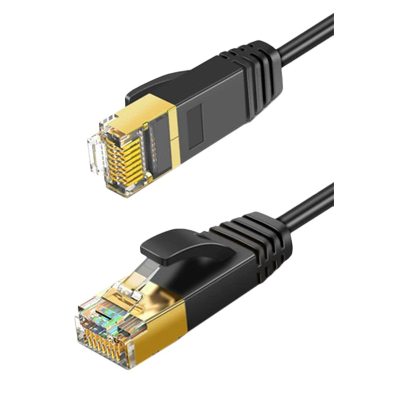 Cat 8 kabel Ethernet jaringan LAN Cat8 Rj45 kabel jaringan kecepatan 40Gbps 32AWG untuk Modem Router