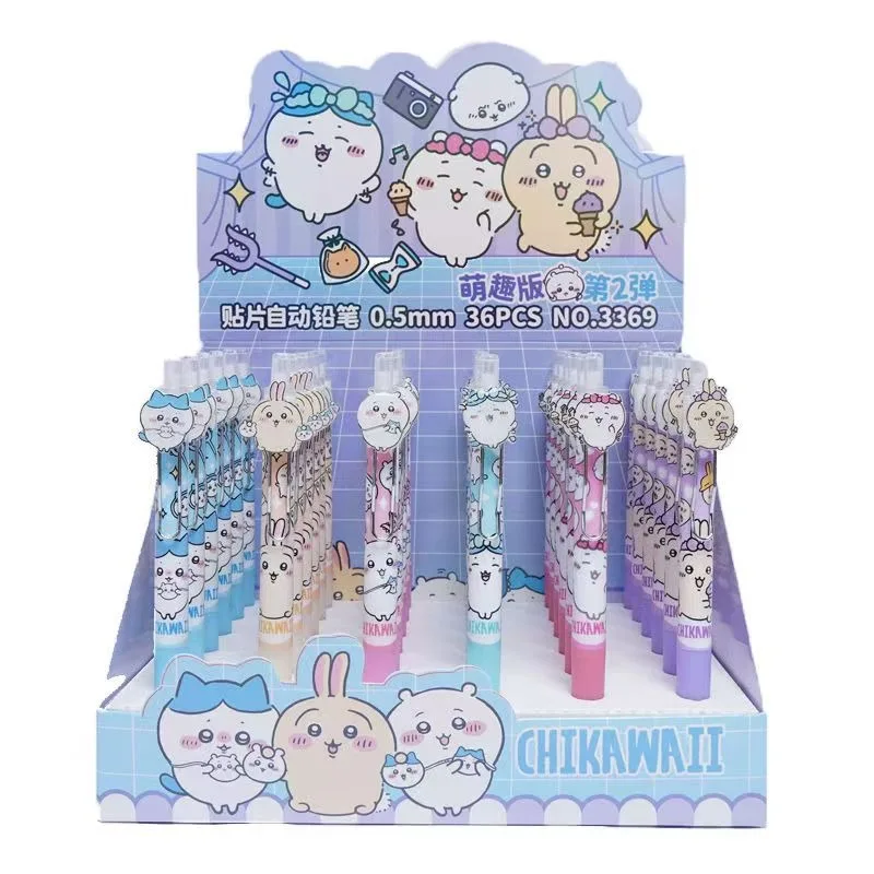 

6Pcs/Set Anime Mechanical Pencil 0.5mm Automatic Pencil Office School Stationery supplies Children's Day Gift