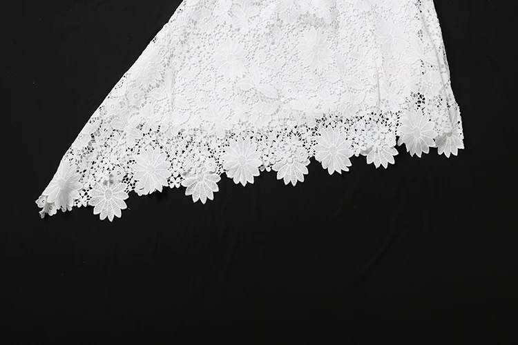 Weird Puss Elegantes Jacquard-Patchwork-Kleid für Damen, modisch, schlicht, quadratischer Kragen, unregelmäßiger Saum, ärmellos, Party, schick, sexy, figurbetont – Detail 10