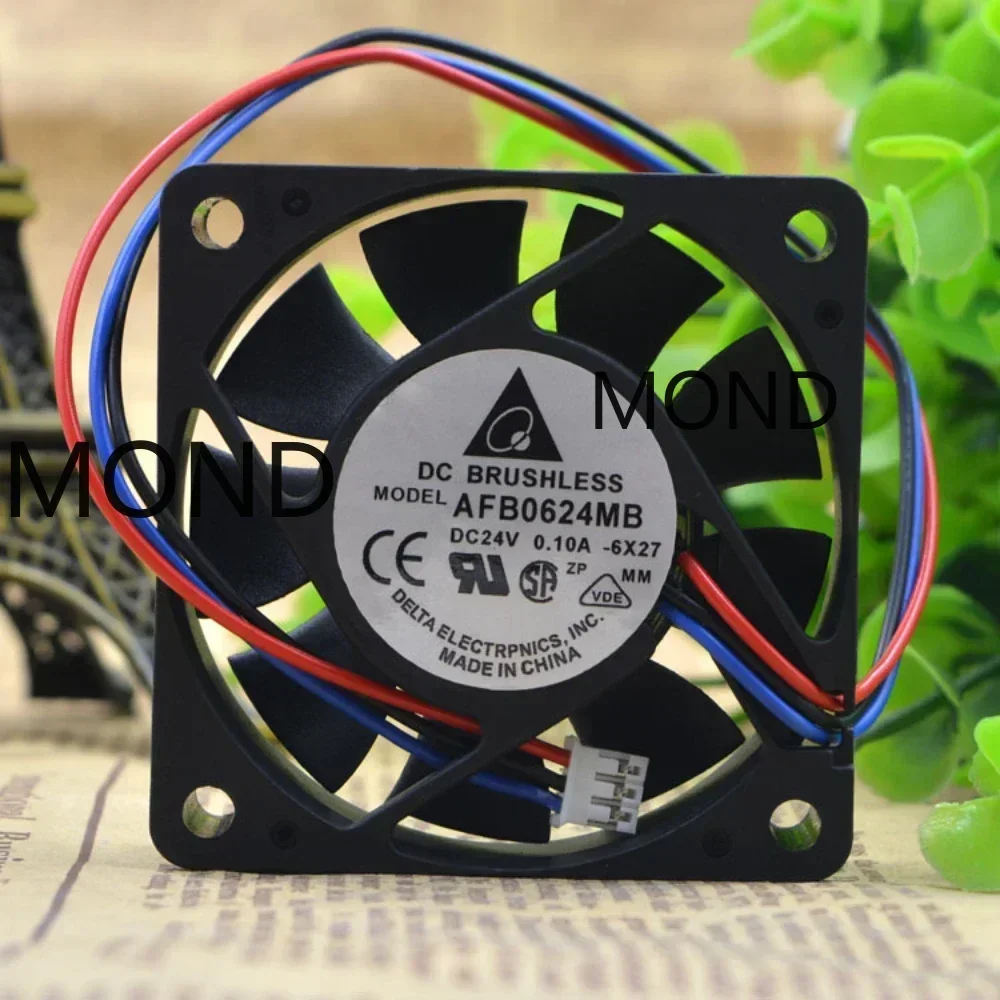 Delta AFB0624MB Cooling Fan 6015 6CM 24V 0.10A CPU Powe Supply Inverter Server Fan 2 3-wire Brand New Original