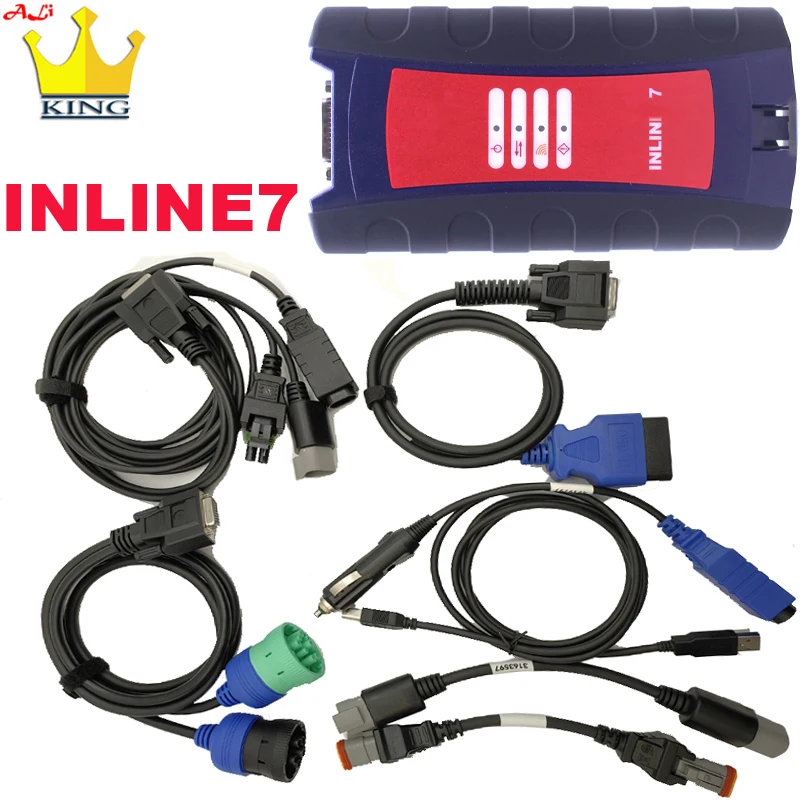 For com mins INLINE 7 Data Link Adapter Heavy duty insite v8.7 INLINE 6 OBD 2 Scanner j1939 j1708 cable engine Diagnostic Tool