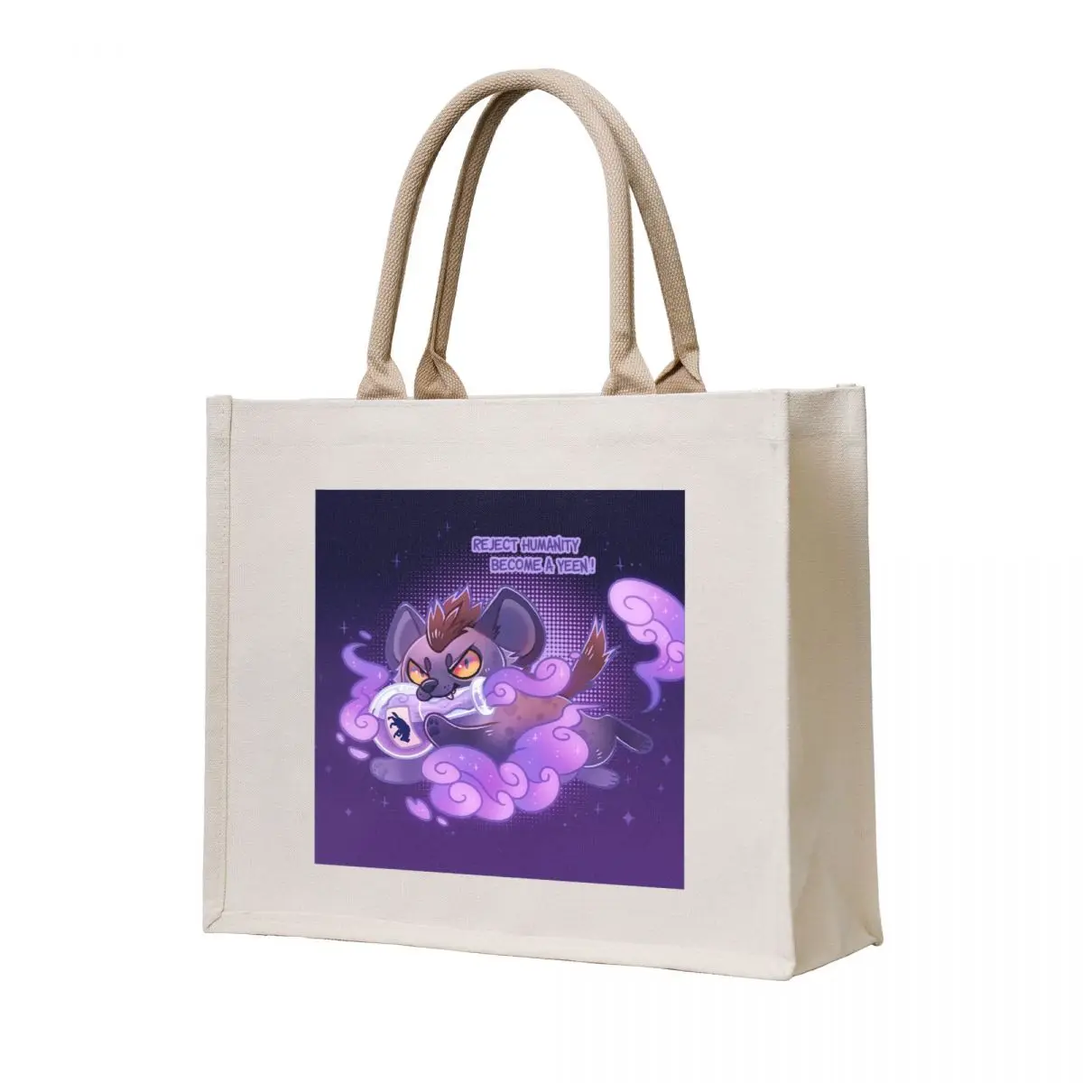 

Reject humanity, Become a YEEN! Tote Bag shopper bags for women Canvas stote bag Portable shopping bag canvas tote bags