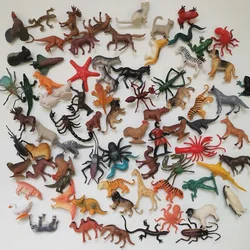 10Pcs M 3-6cm Realistic Pocket Wild Animal Dinosaur Insect Frog Scorpion Horse Fish Sheep Tiger Octopus Figure Model Toy Gift