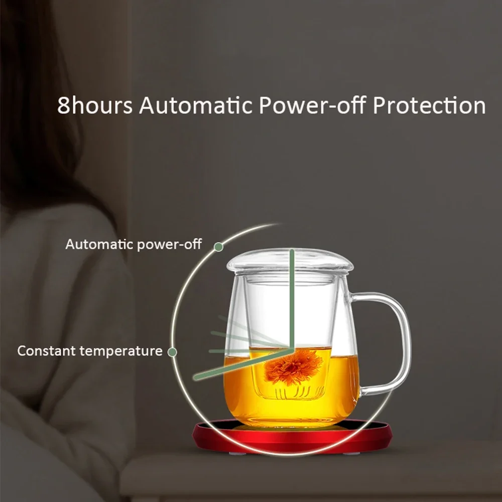 Mini Portable USB Cup Warmer 3 Gear Coffee Mug Heating Coaster Smart Thermostatic Hot Plate Milk Tea Water Heating Pad Heater view 5