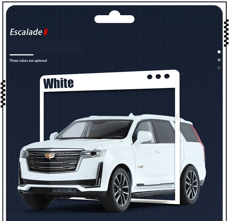 1/24 Cadillac Escalade SUV Luxus-Automodell aus Legierung, Druckguss-Metall Geländewagen-Modell mit Sound und Licht, Kinderspielzeug-Geschenk – Detail 3