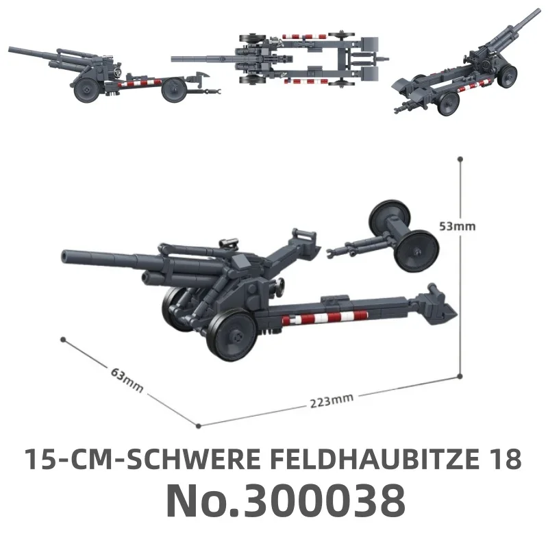 QuanGuan 100332 60 cm Flak Sw-36 & 8,8 cm Flak 37 Schwere Panzer Montiertes Ornament-Spielzeug MOC Puzzle Sammlermodell Geburtstagsgeschenk – Detail 37