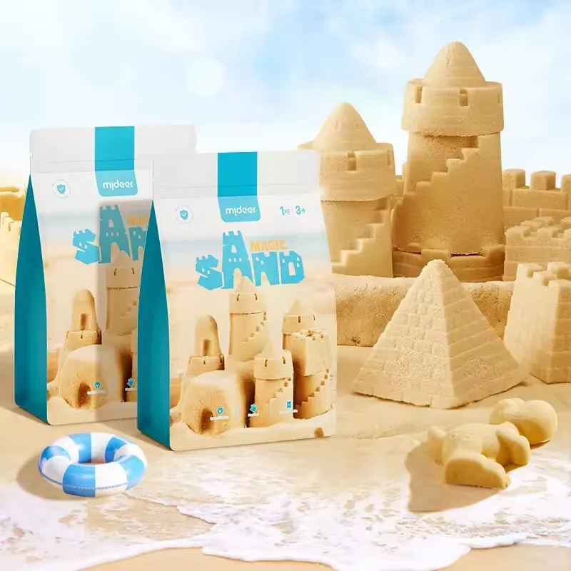 ทรายวิเศษ Mideer 500 กรัม/1 กิโลกรัม ชุดเติม ของเล่นทรายสำหรับเด็ก เล่นได้ทั้งในบ้านและชายหาด สำหรับเด็กอายุ 3 ปีขึ้นไป