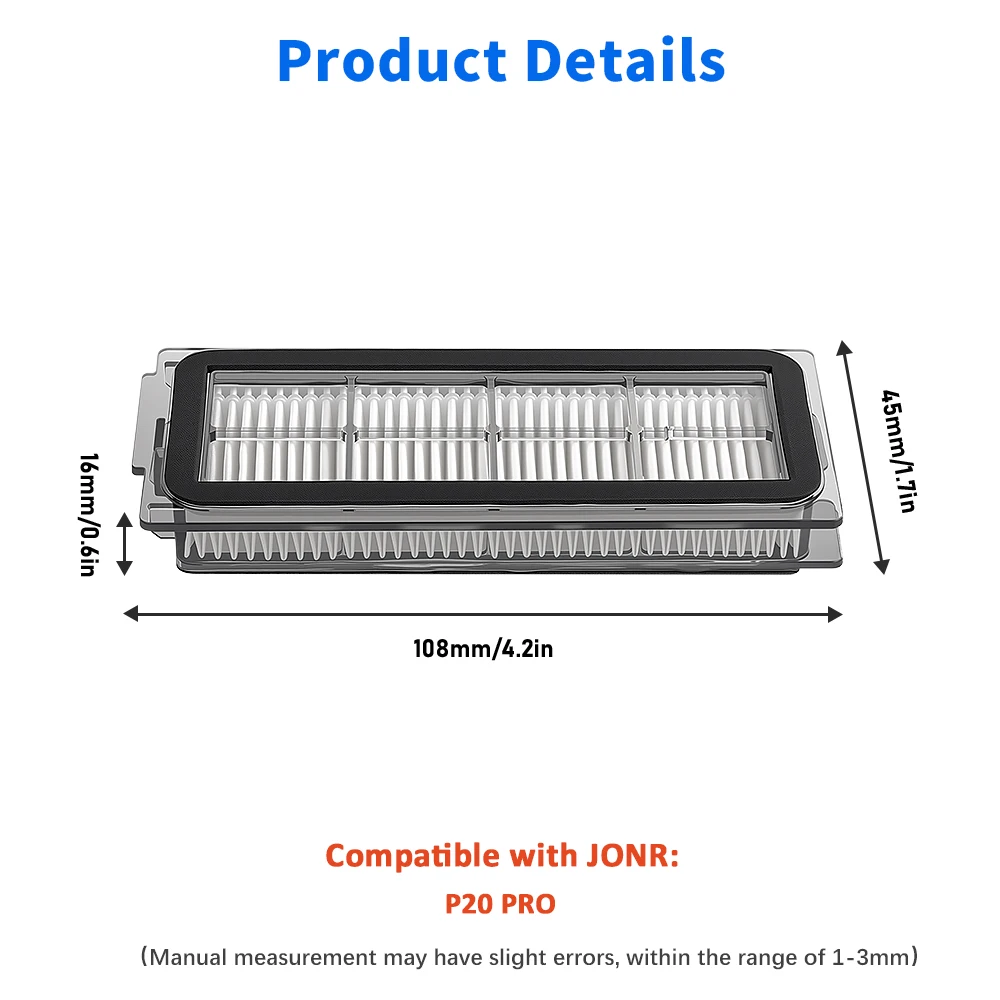 Accessories For JONR P20 PRO T5 PRO Vacuum Cleaner Main Roller Brush Side Brush HEPA Filter Mop Cloth Dust Bag Parts
