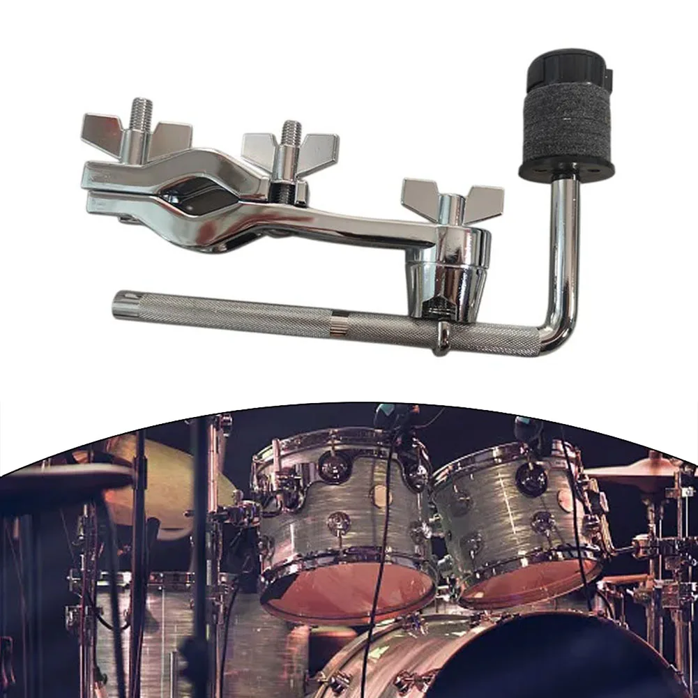 Drum Set Mounting Clamp Cymbal Boom Stand With Clamp Holder Bracket Silver Cymbal Expansion Bracket Drum Set Clip Cymbal Support