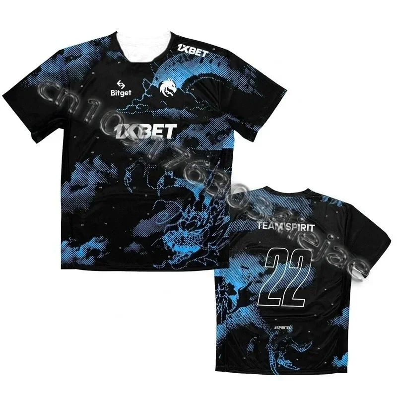 Team Spirit Limited Edition Jersey 23-24 Series Esports Player Donk Uniform CS2 CSGO LOL Men's Top IEM Boys' T-shirt