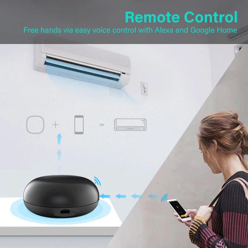 Smart Wireless WiFi-IR Remote Controller Tuya Smart Life APP WiFi Infrared Remote Controller Air Conditioner TV For Smart Home