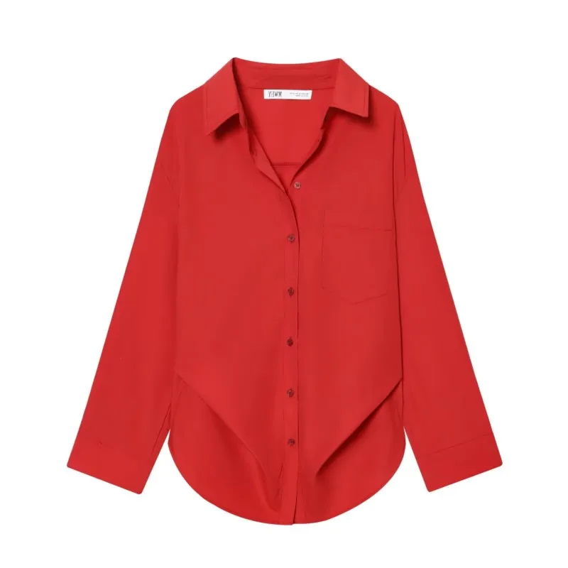 

Весенне-летняя женская полосатая рубашка, повседневные женские топы с воротником с лацканами и рукавами «летучая мышь», женские топы и блузки