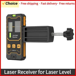 Laser Receiver for Laser Level 50m/164ft Working Range Double Horizontal Bubbles Green/Red Beam Detector for Pulsing Line Lasers