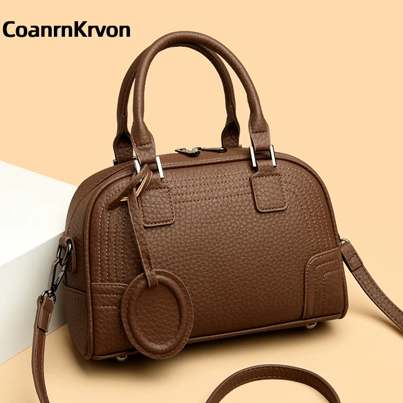 Spring new elements of popularity Boston women\'s bags large capacity ladies shoulder satchel bag fashionable hundred handbag