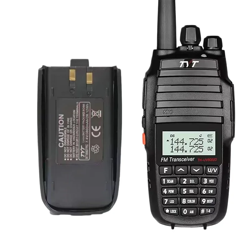 7.4V 3800mAh Walkie-talkie Battery for TH-UV8000D TYT TYPE-C Replace Thickened Lithium Battery