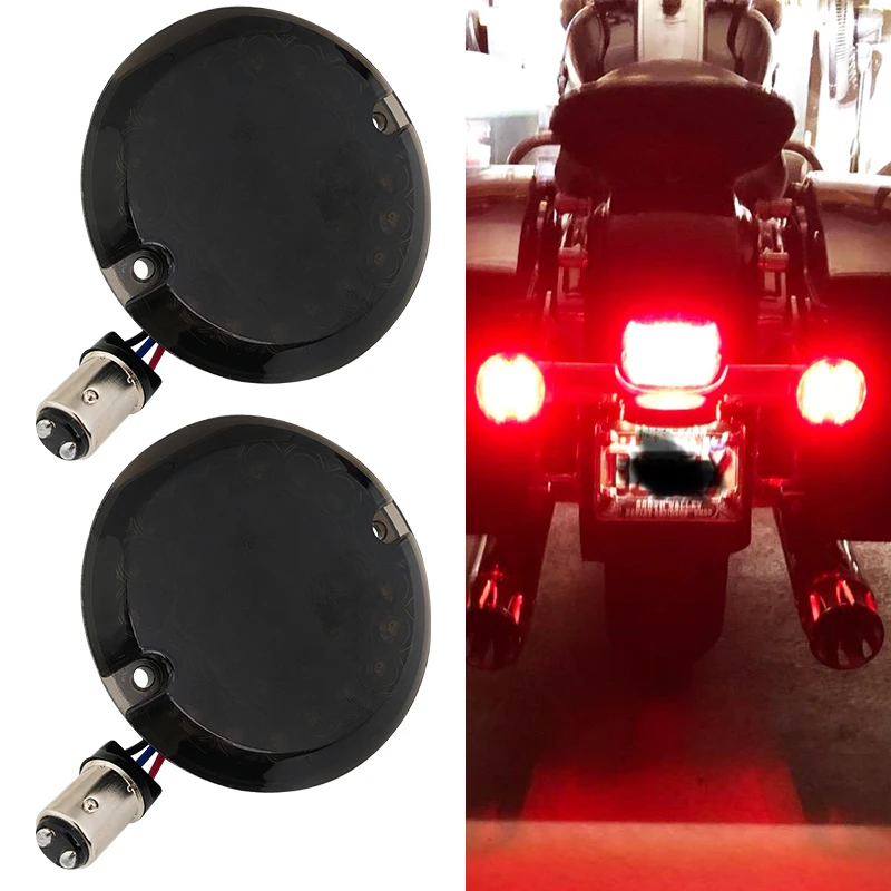 2Pcs Motorcycle 1157 LED Turn Signal Inserts for Harley Road King Softail Deluxe Electra Glide Heritage Softail 1989-2012