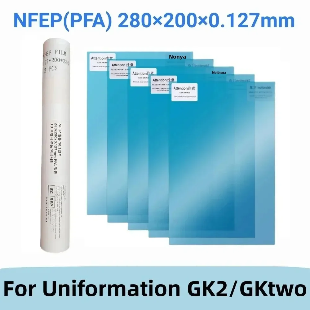 

NFEP Film 10.1 Inch 280x200x0.127mm PFA Film For UniFormation GK2/ GKtwo Saturn 4 Ultra 3D Printer Part LCD Accessories