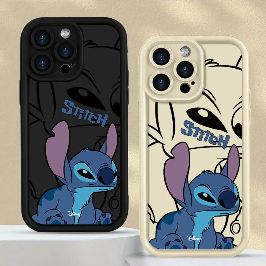 حافظة هاتف CuteLilo Stitch لهاتف آيفون 13 17 Air 16e 11 12 14 16 17 Pro Max 15 Plus غطاء ناعم