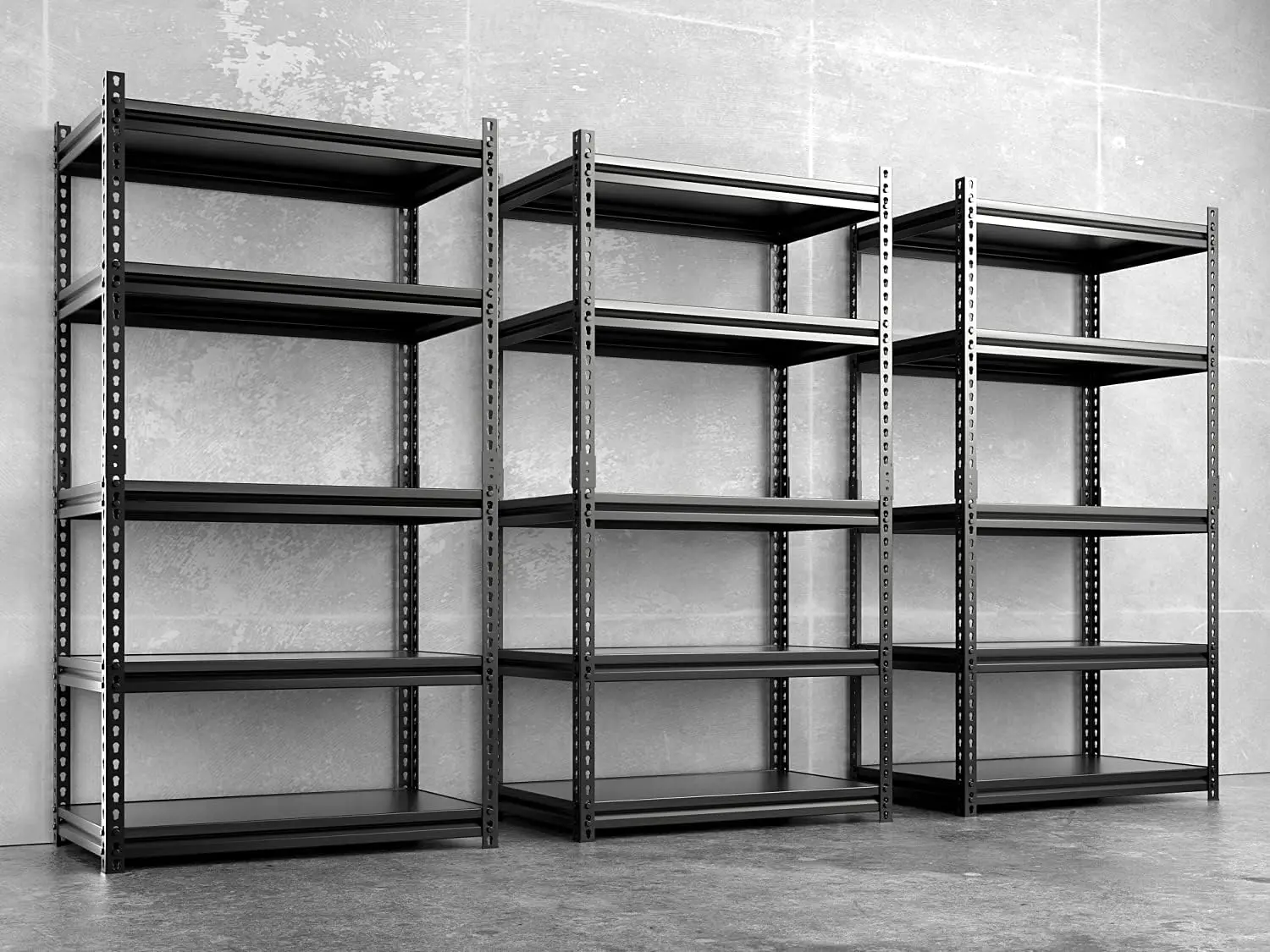 Garage Storage Shelves, Adjustable 5-Tier Metal Heavy Duty Shelving, Utility Storage Rack for Garage Organization Warehouse