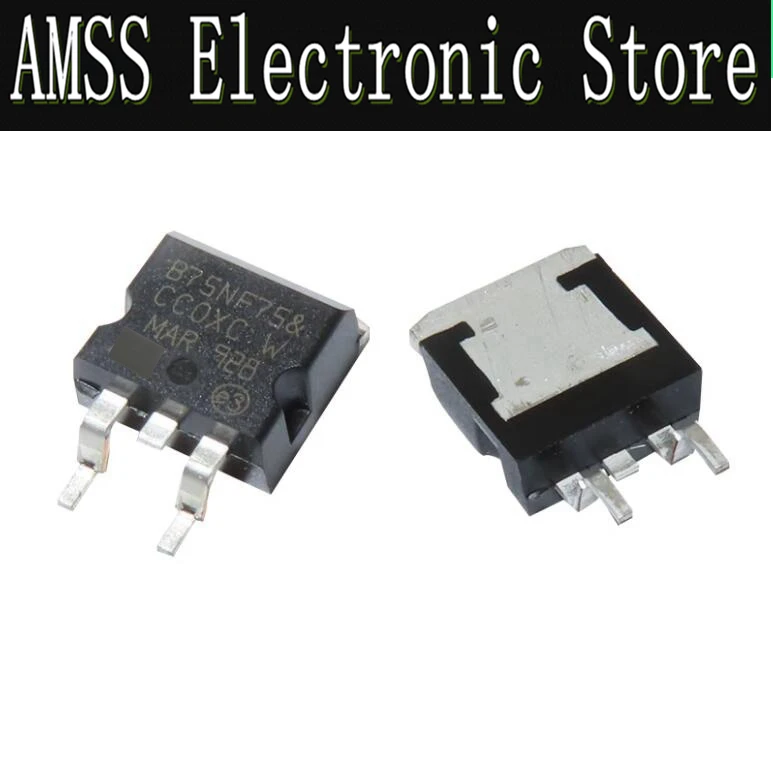 AMSS 10pcs/1lot:Used STB75NF75 75N75 TO-263 Large chip transistor high-power MOSFET inverter controller