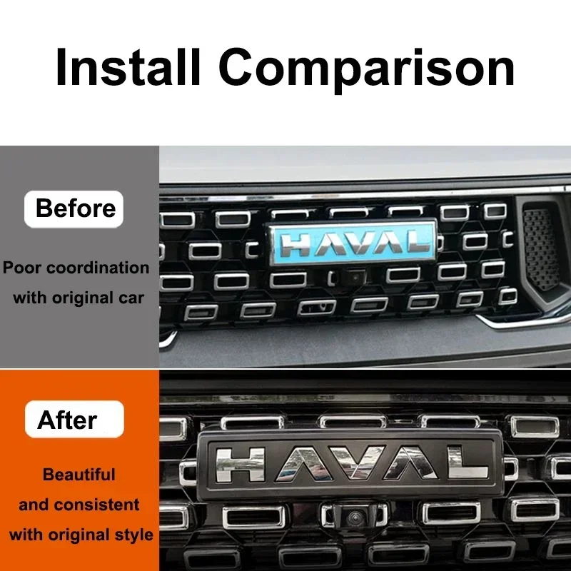 

Great Wall GWM Haval Dargo Emblem Front Grille Hood Logo Stickers For GWM Haval Dargo H6 PHEV H5 2023 2024 Rear Trunk