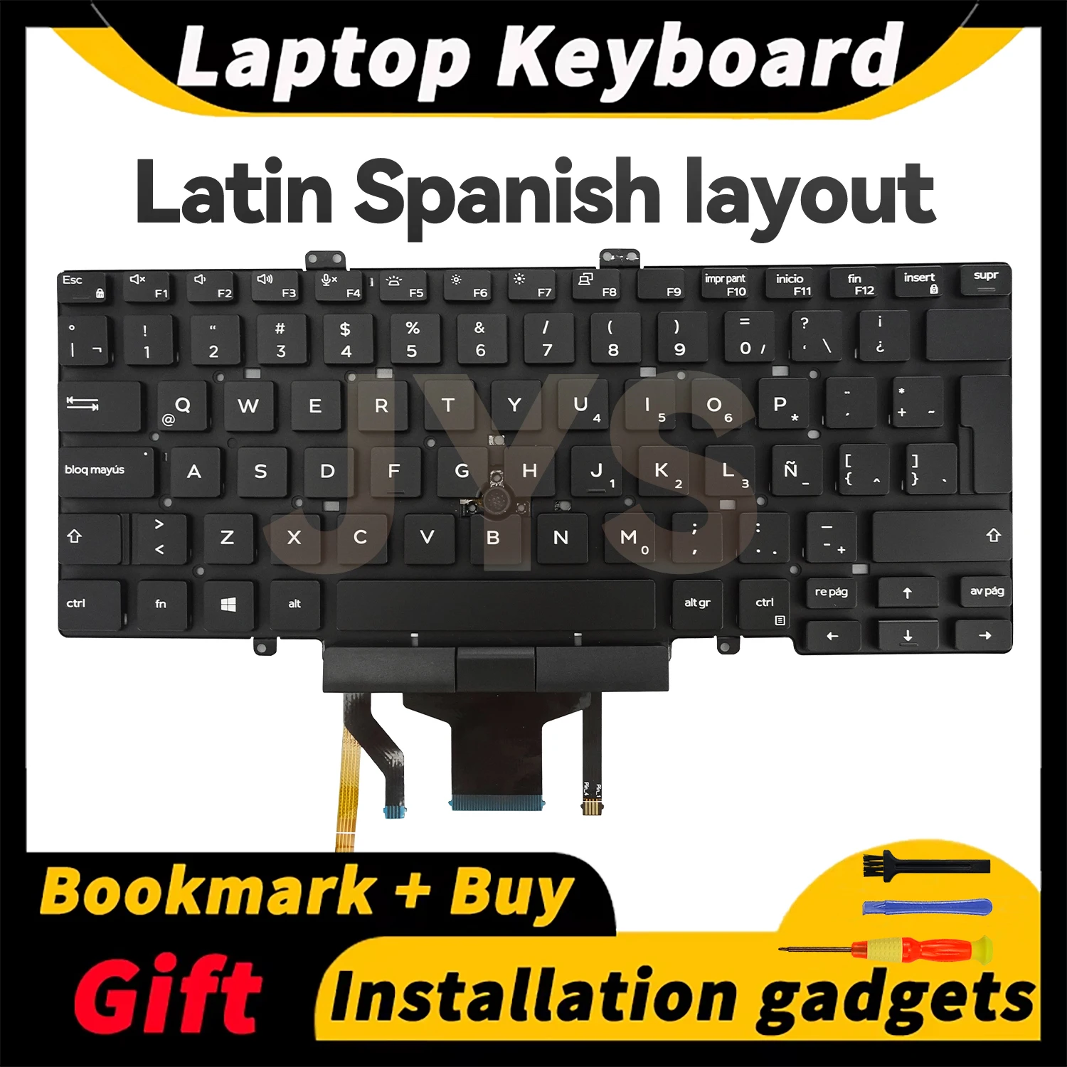 

Suitable for DELL Latitude E5400 E5401 E5410 E5411 E7400 E7410 laptop replacement keyboard with backlit Latin Spanish layout