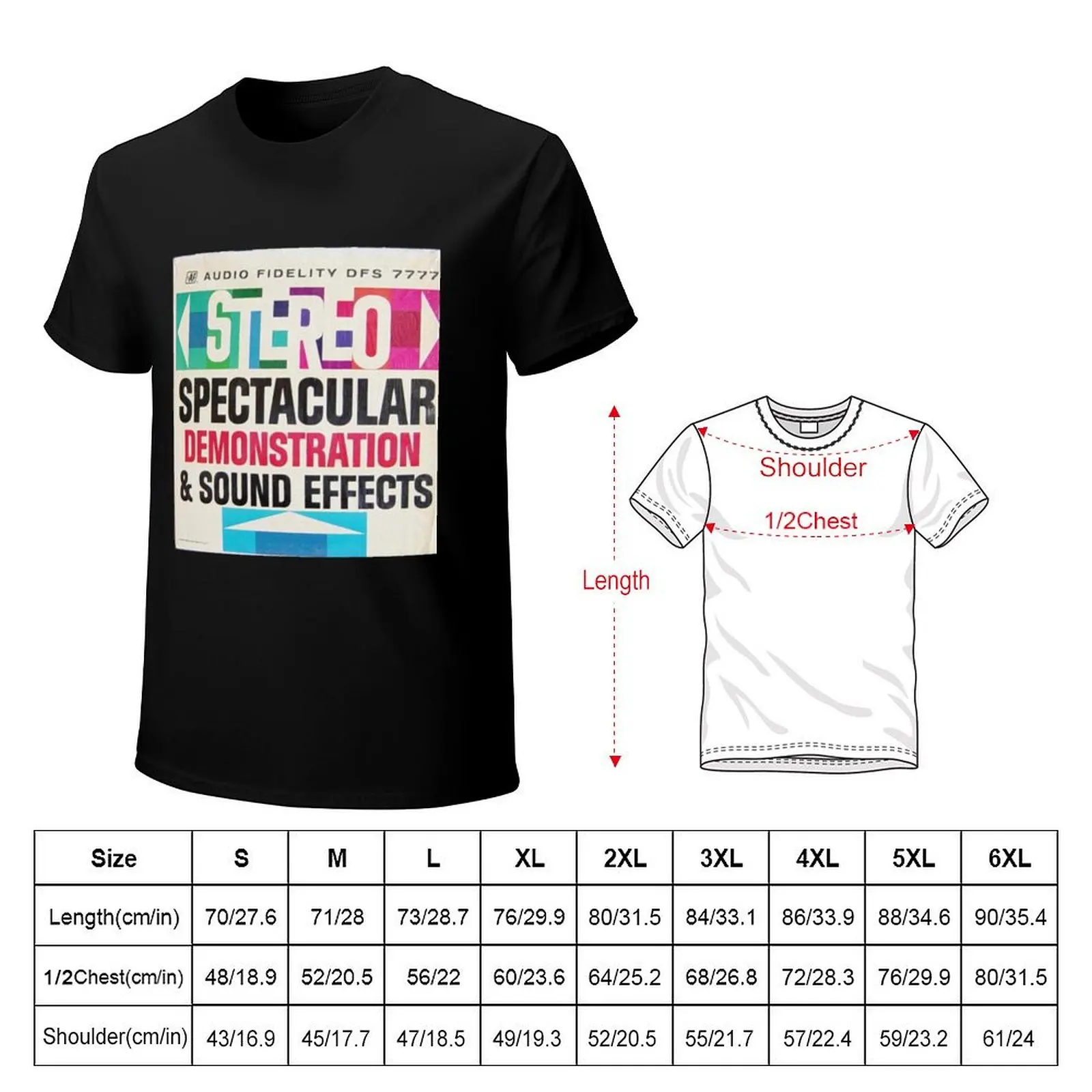 Stereo Spectacular Demonstration & sound effects T-Shirt Basic Solid Color Short Sleeve T-Shirt