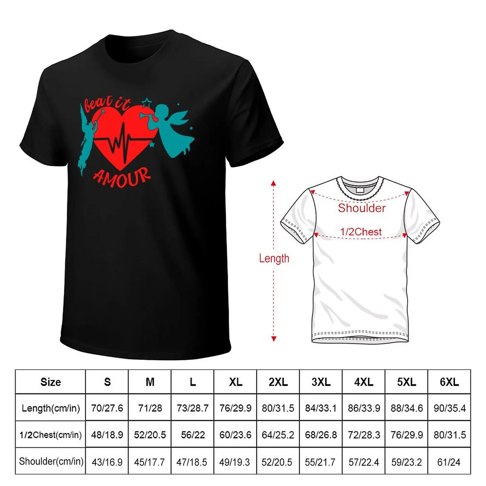 Amour Beat It T-Shirt Big Size Short Sleeve Tee for Men