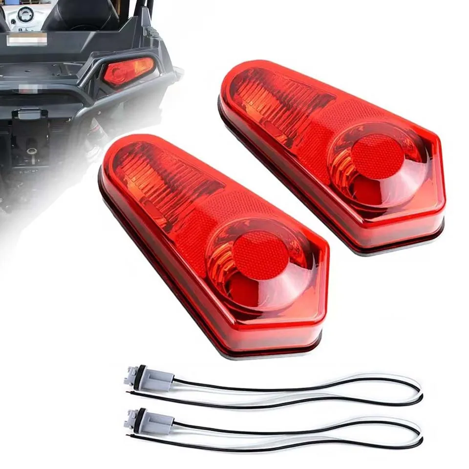 2Pcs Taillight Brake Lampshade For Polaris Sportsman 500/550 RZR 570 2005-2013 500-800 LED Rear Tail Light Taillamp Cover Shells