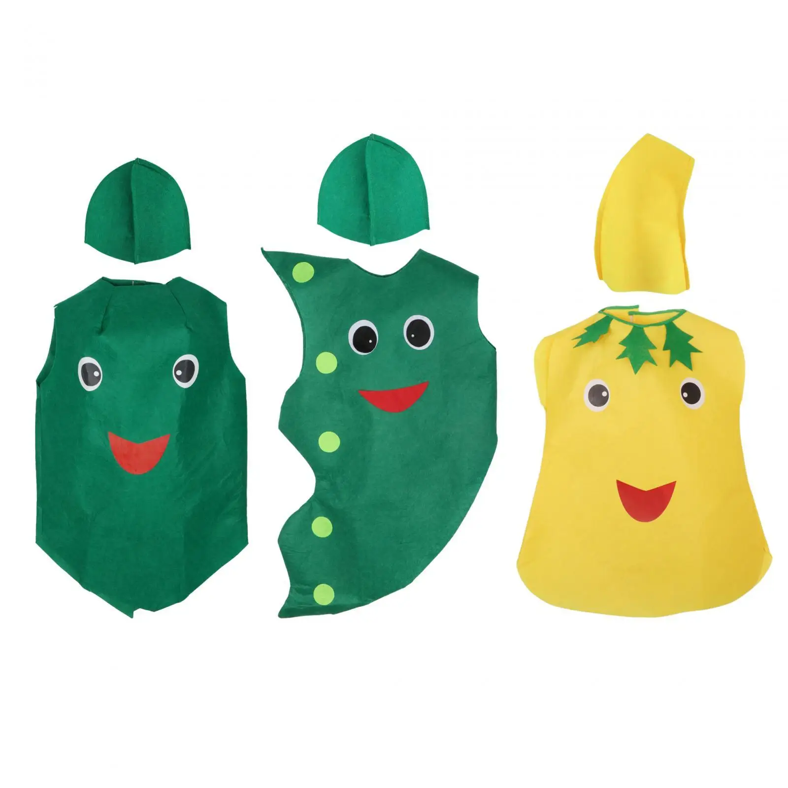 Kids Vegetable Costume Dressing up Decorative Cosplay Outfit with Hat for Roles