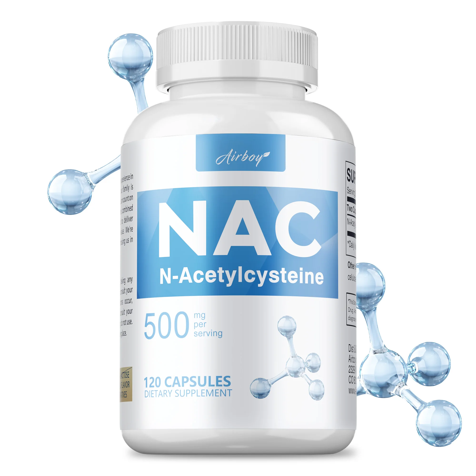 

NAC - N-Acetylcysteine To Support Skin Health - Antioxidant Supplement, Detox, Immunity - Non-GMO, Vegan Supplement