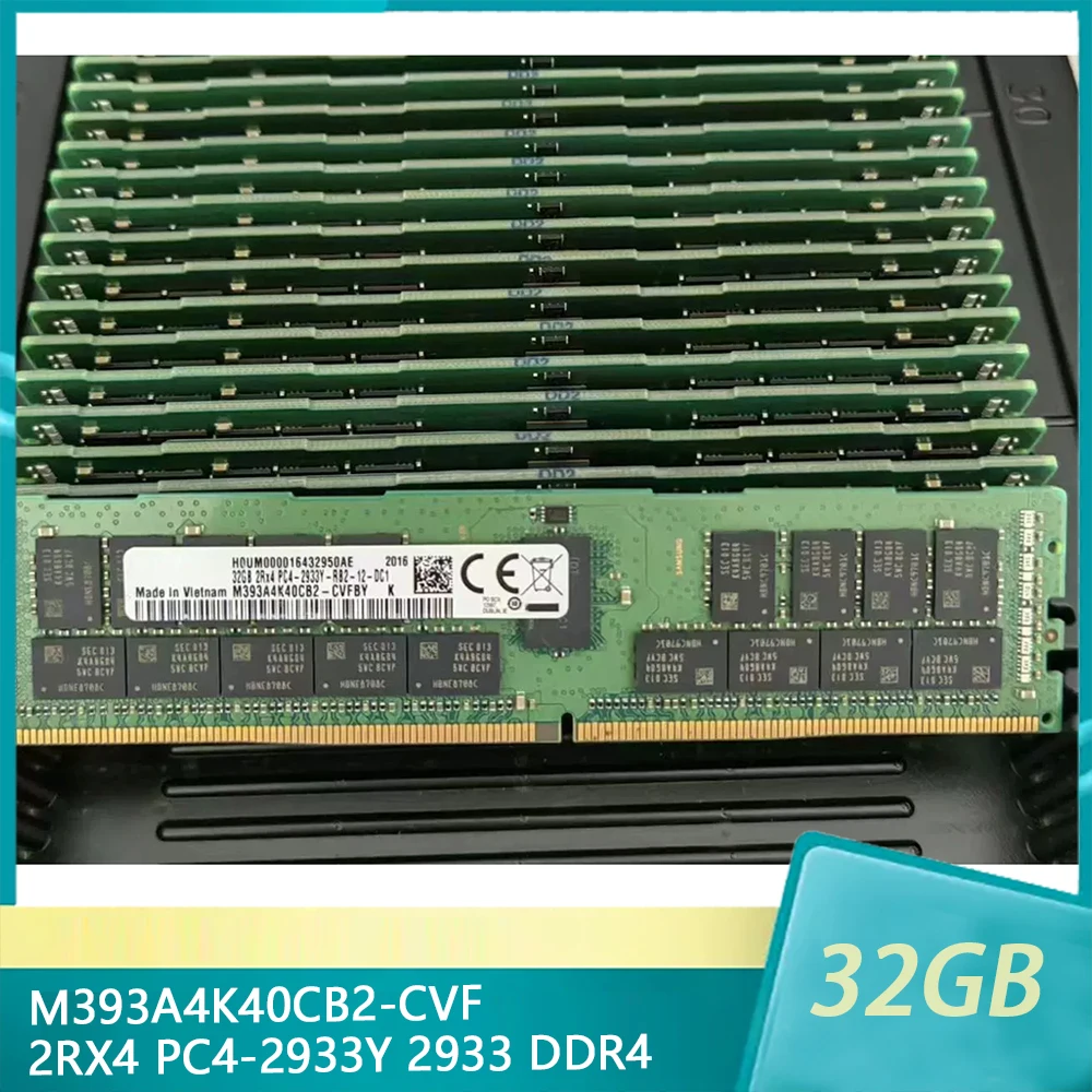 1Pcs M393A4K40CB2-CVF For Samsung 32GB 2RX4 PC4-2933Y REG 2933 DDR4 Server Memory