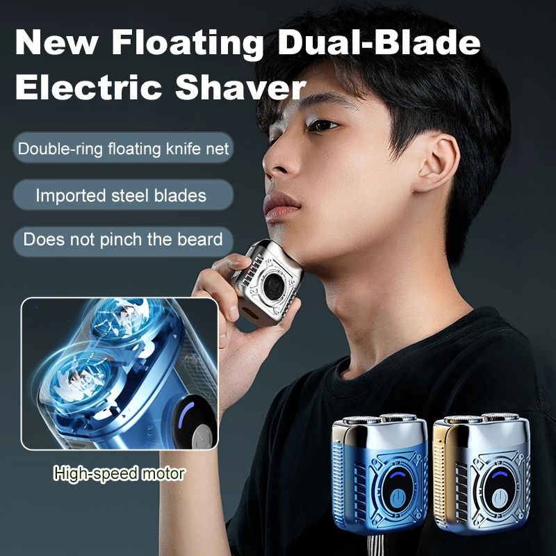Men's Portable Razor Set Suspended Dual Head Razor Printed Razor Travel Mini Razor Convenient Razor