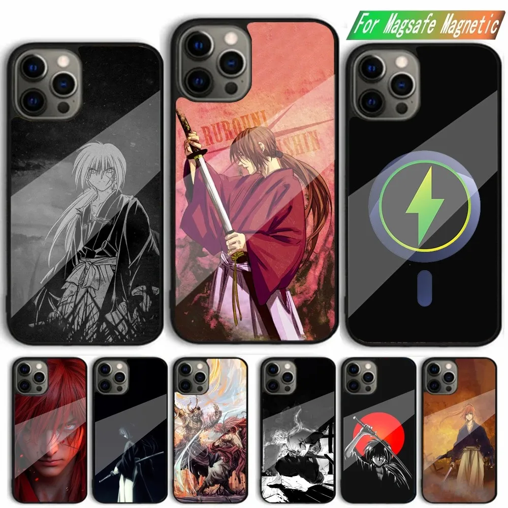 Anime Rurouni Kenshin Phone Case For iPhone 15,14,13,12,11,Plus,Pro,Max Mini Magsafe Magnetic Wireless Charging